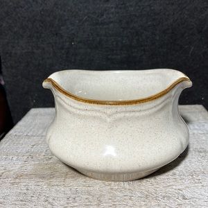 Baroque HearthSide Gravy Sauce Boat Double Spout 20 Oz Stoneware Server Japan